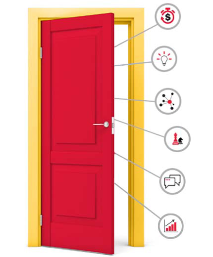 image of an open door